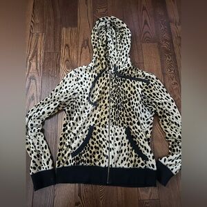 Juicy Couture Leopard Print Hoodie Jacket